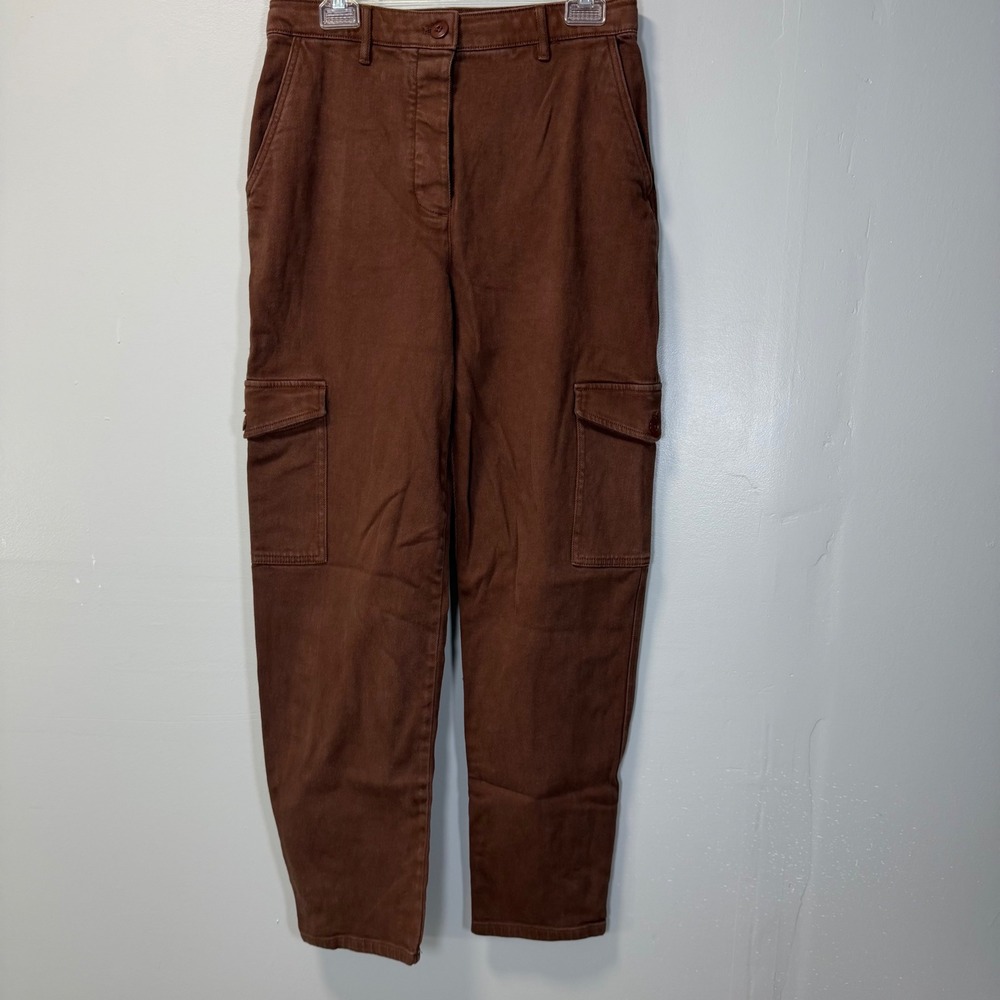 Wilfred Free Aritzia Brown Cargo Pants High Rise Tapered Size 10